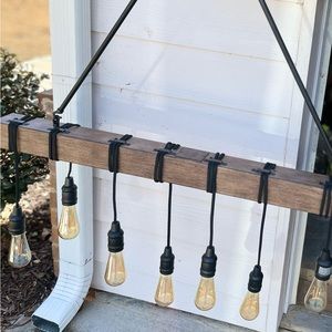 8 Light, 2/3 tiered horizontal Chandelier